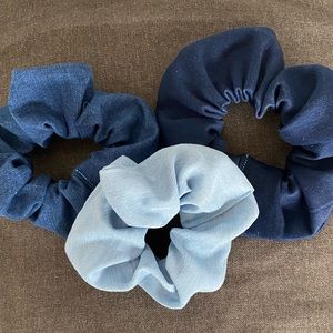 Bundle of Denim Scrunchies